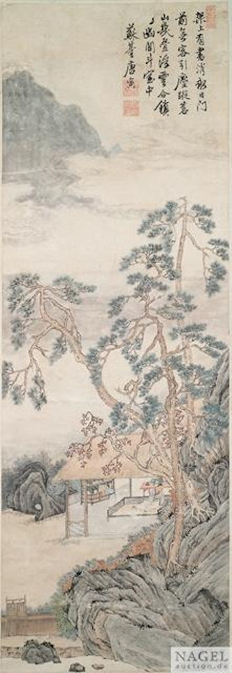 Gelehrtenklause unter Kiefern by Tang Yin