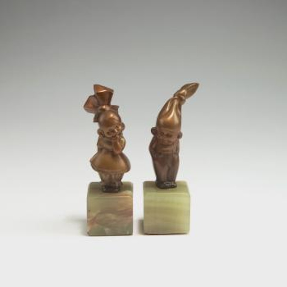 Pair of children's figures by Josef Lorenzl