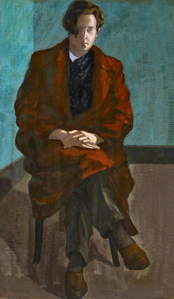 Portrait of a Young Man in a Red Coat by German School