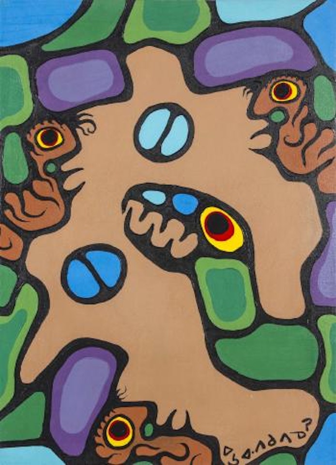 Shaman Confronts Evil Spirit by Norval Morrisseau