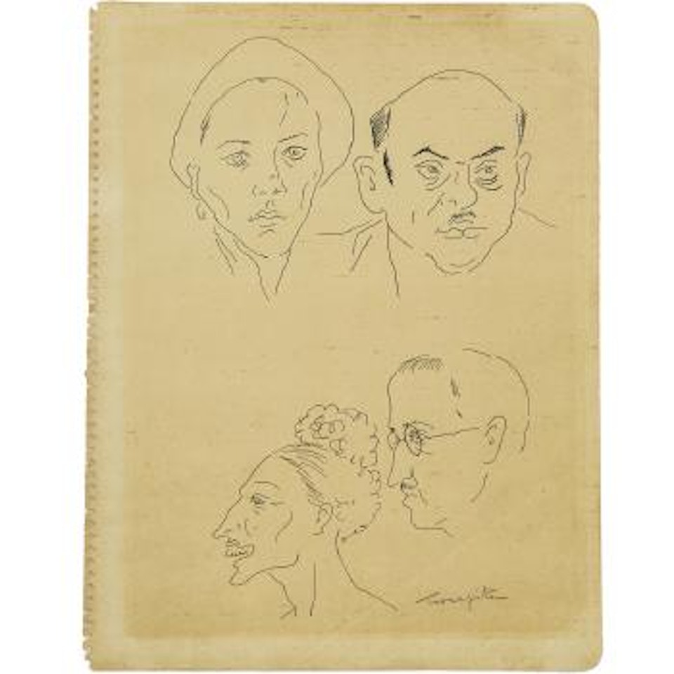 Four heads by Leonard Tsuguharu Foujita