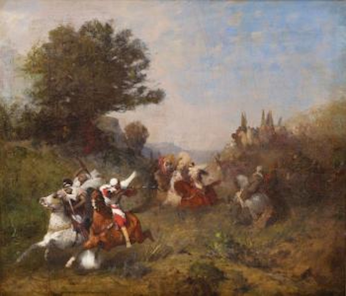 Fantasia devant le Sheikh by Eugene Fromentin