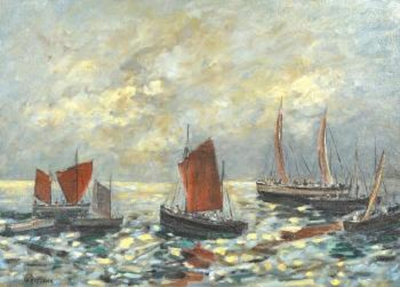Boats at Sea by Hayley Lever