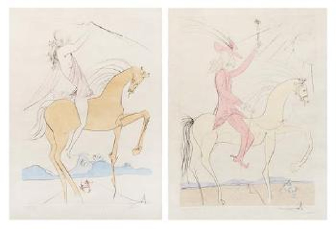 Amazone. Cavalier a la rose by Salvador Dali