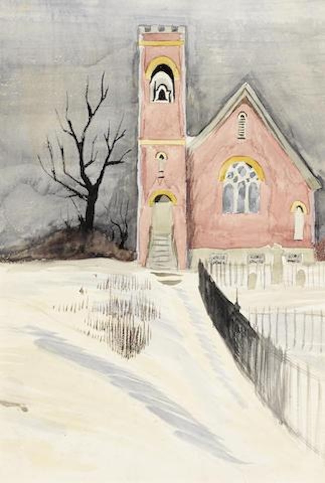 Churchyard in winter by Charles Burchfield