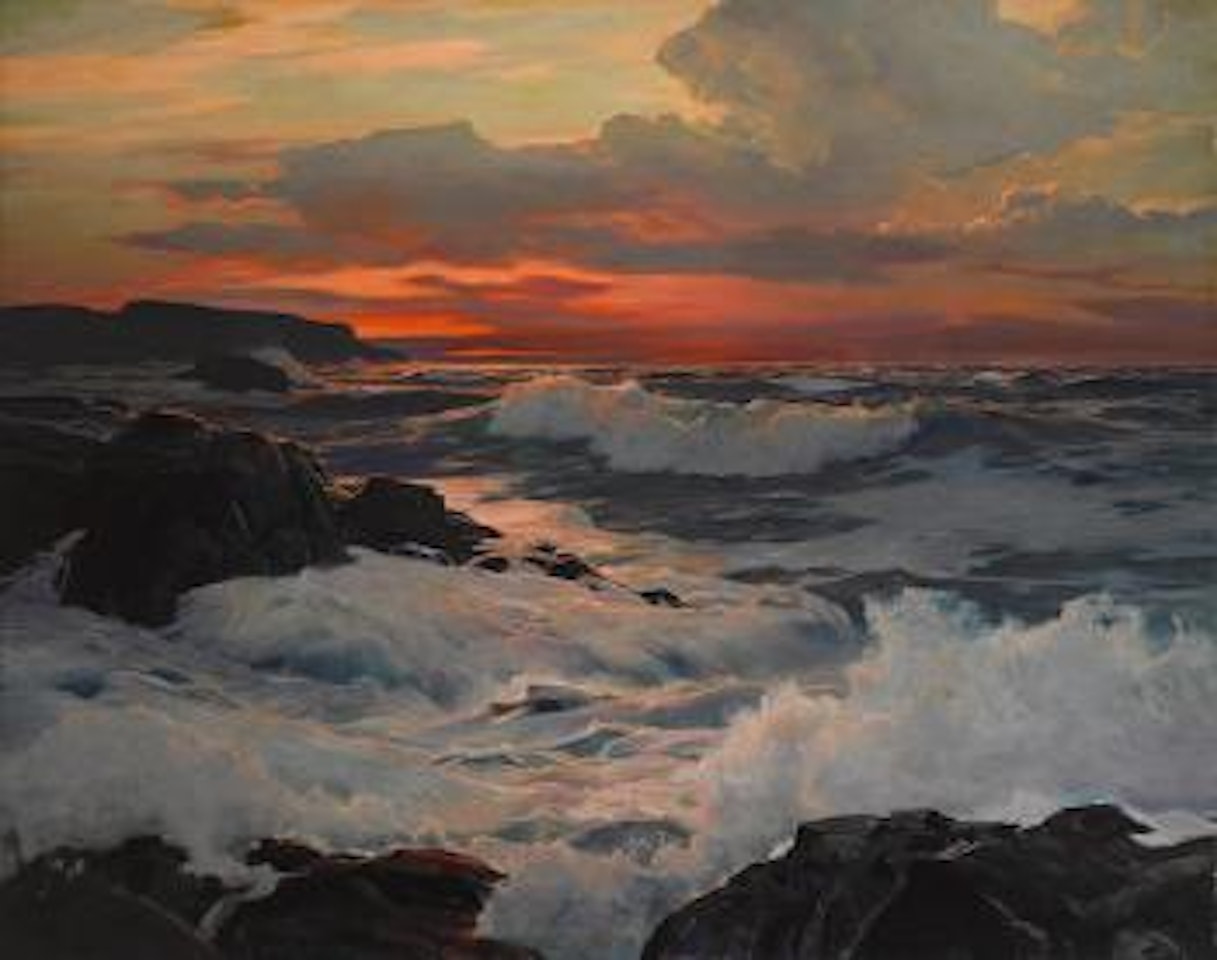 The setting sun by Frederick Judd Waugh