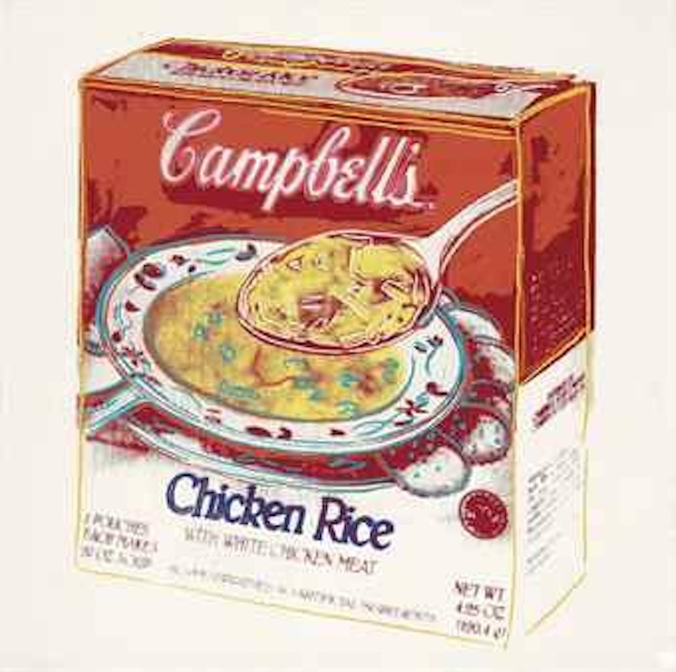 Campbell's Chicken Rice Soup Box by Andy Warhol