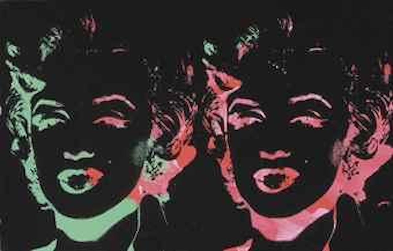 Two Multicolored Marilyns (Reversal Series) by Andy Warhol