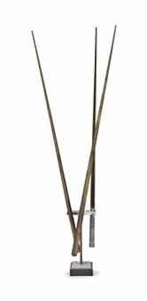 Three Lines Vertical Bronze by George Rickey