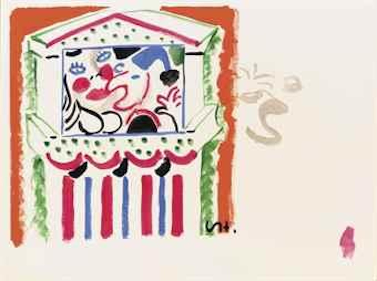 Punch and Judy, IV by David Hockney