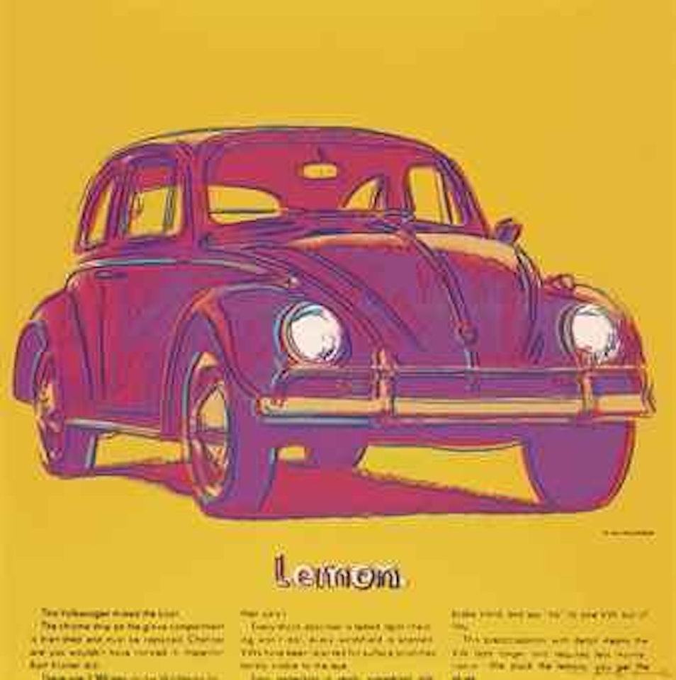 Volkswagen, from Ads by Andy Warhol