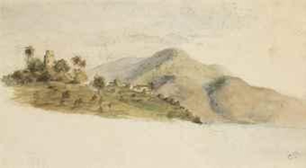 Paysage à Saint Thomas (recto); Etudes (verso) by Camille Pissarro