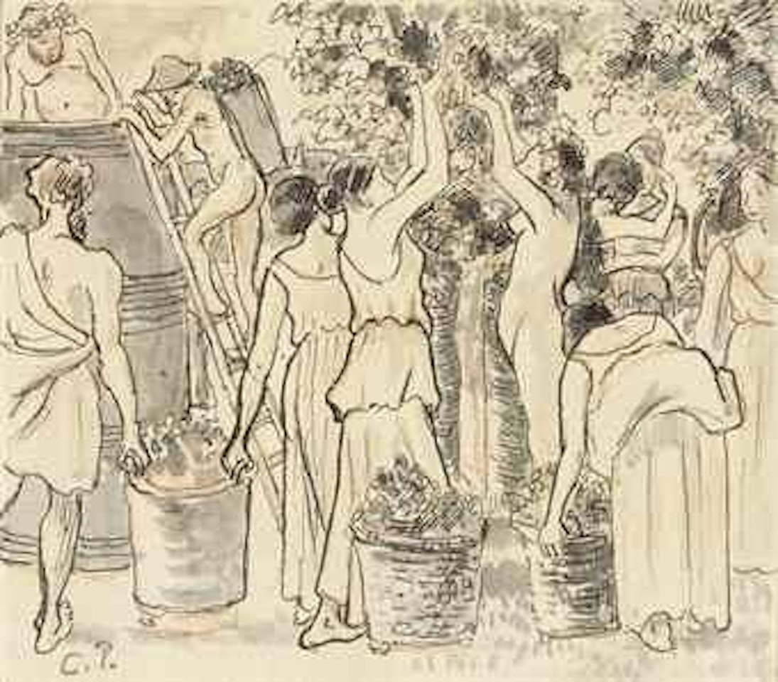 Daphnis and Chloë (Vendange) by Camille Pissarro