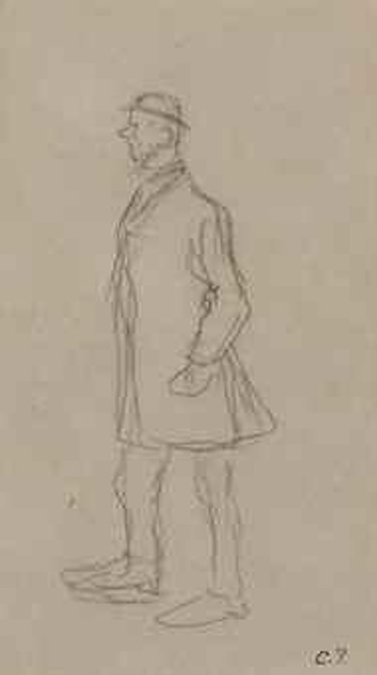 Etude d'un homme debout by Camille Pissarro