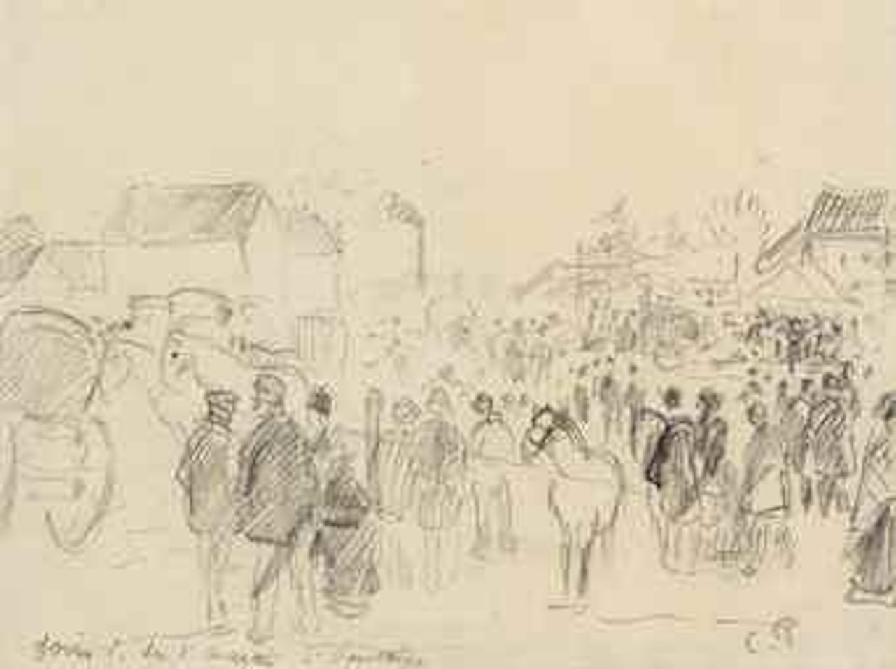 Foire de la St. Martin à Pontoise by Camille Pissarro