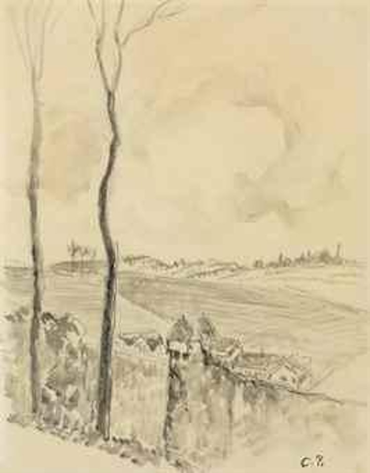 Paysage à Montfoucault by Camille Pissarro