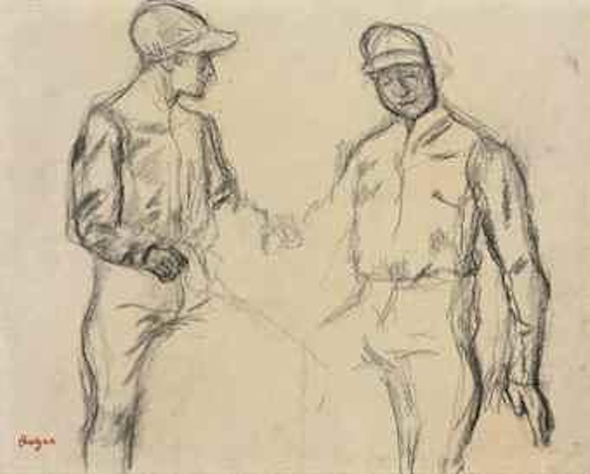 Deux jockeys by Edgar Degas