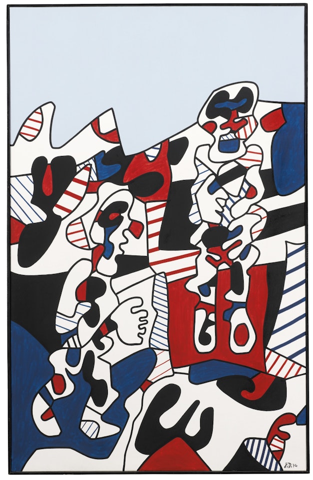 SCENE EPISODIQUE A  DEUX PROTAGONISTES by Jean Dubuffet