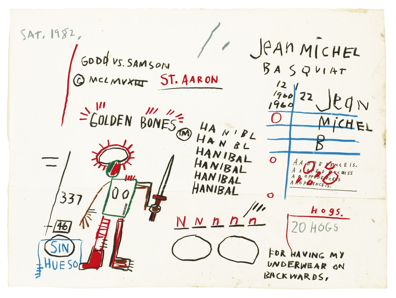 GOLDEN BONES by Jean-Michel Basquiat