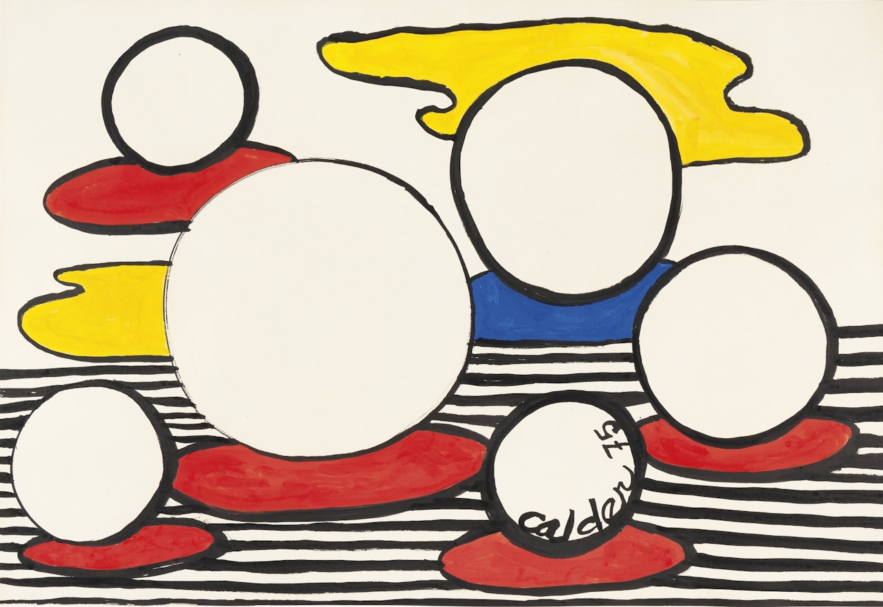 SIX WHITE ORBS by Alexander Calder