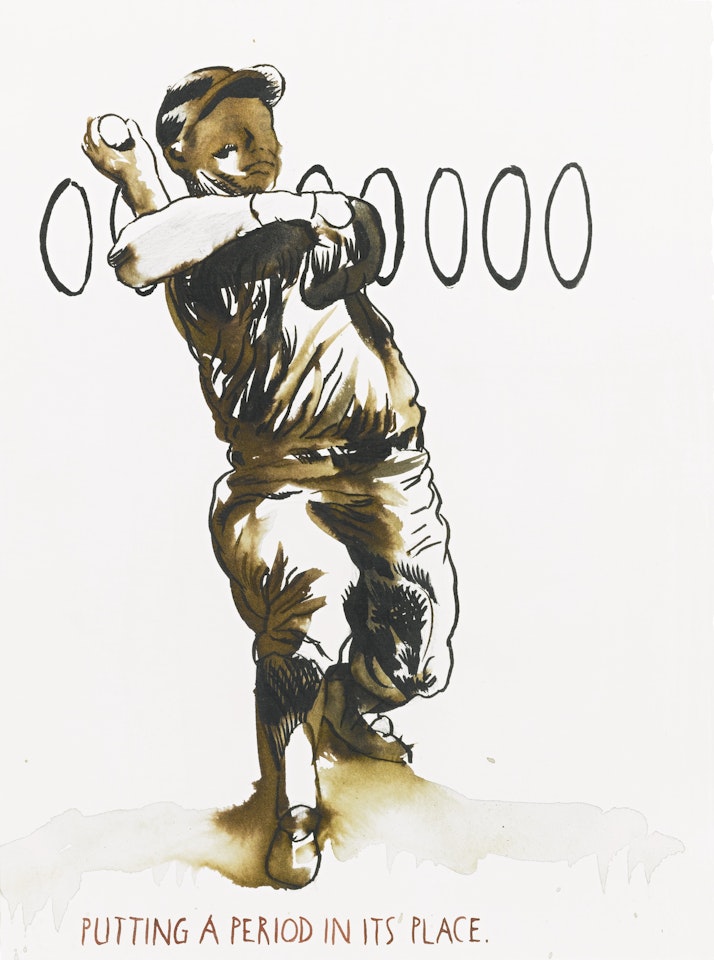 UNTITLED ('PUTTING A PERIOD IN ITS PLACE') by Raymond Pettibon