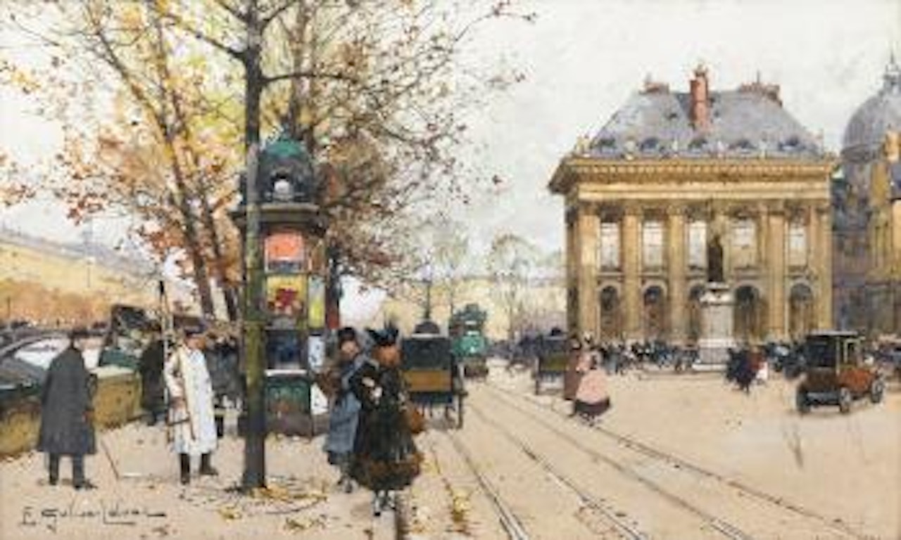 Les Quais De La Seine (L'automne) by Eugene Galien-Laloue