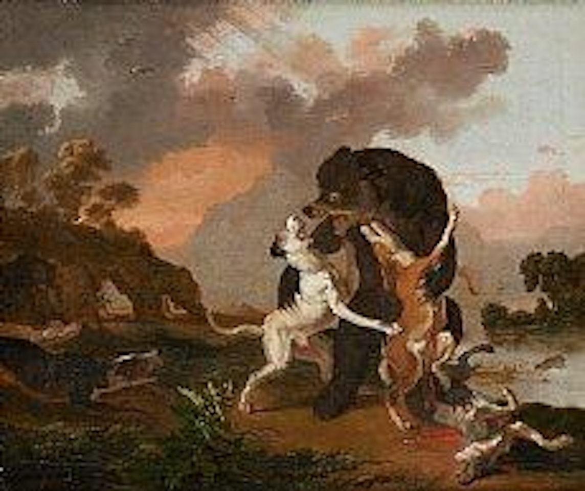 Combat d’ours et de chiens by Dutch School by Dutch School