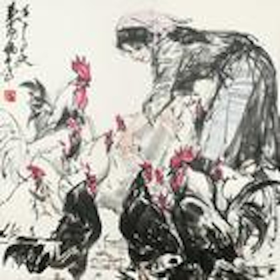 Feeding chickens by Huang Zhou