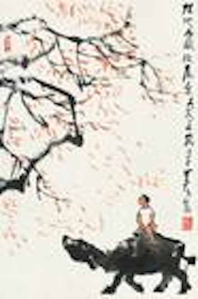 Gazing in autumn by Li Keran