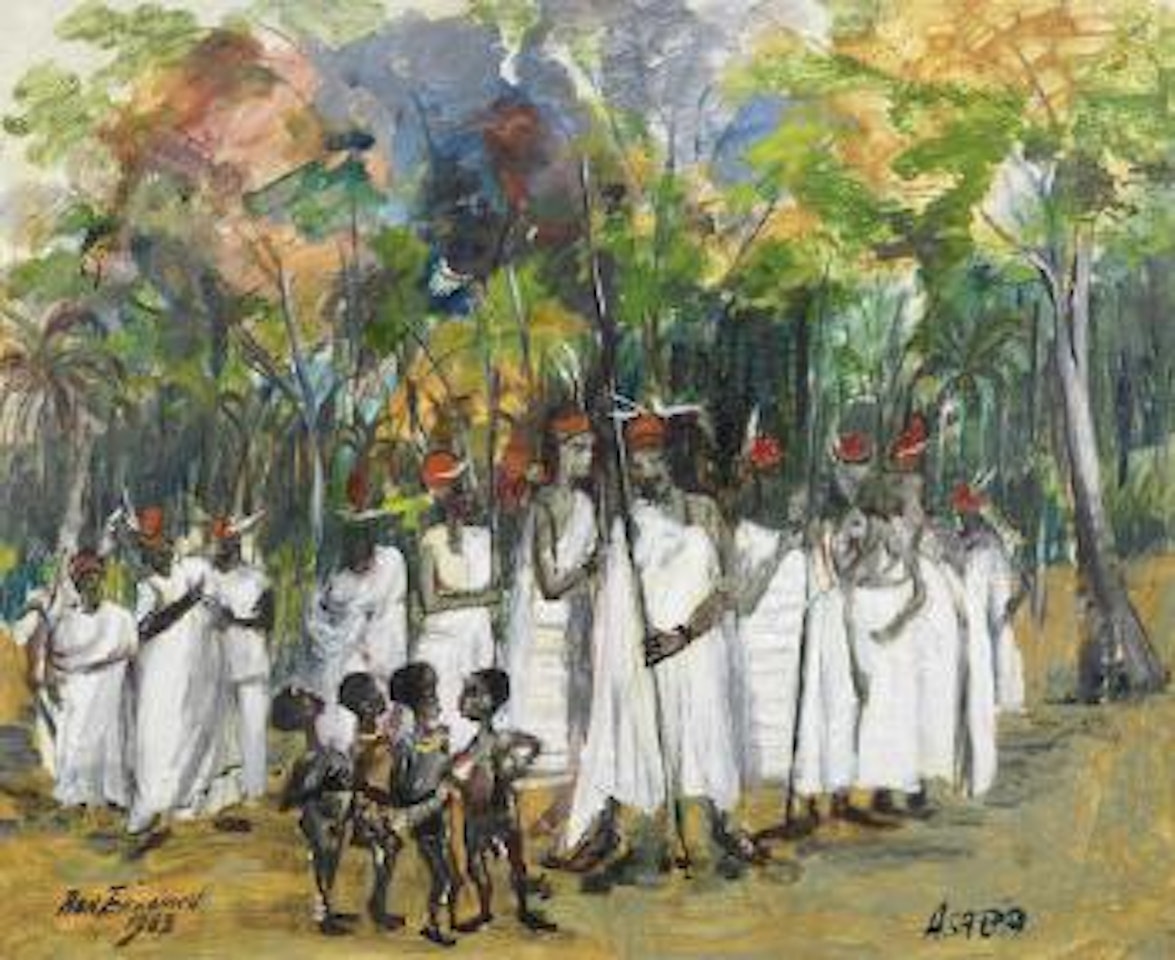 The gathering of the chiefs, asaba by Ben Enwonwu