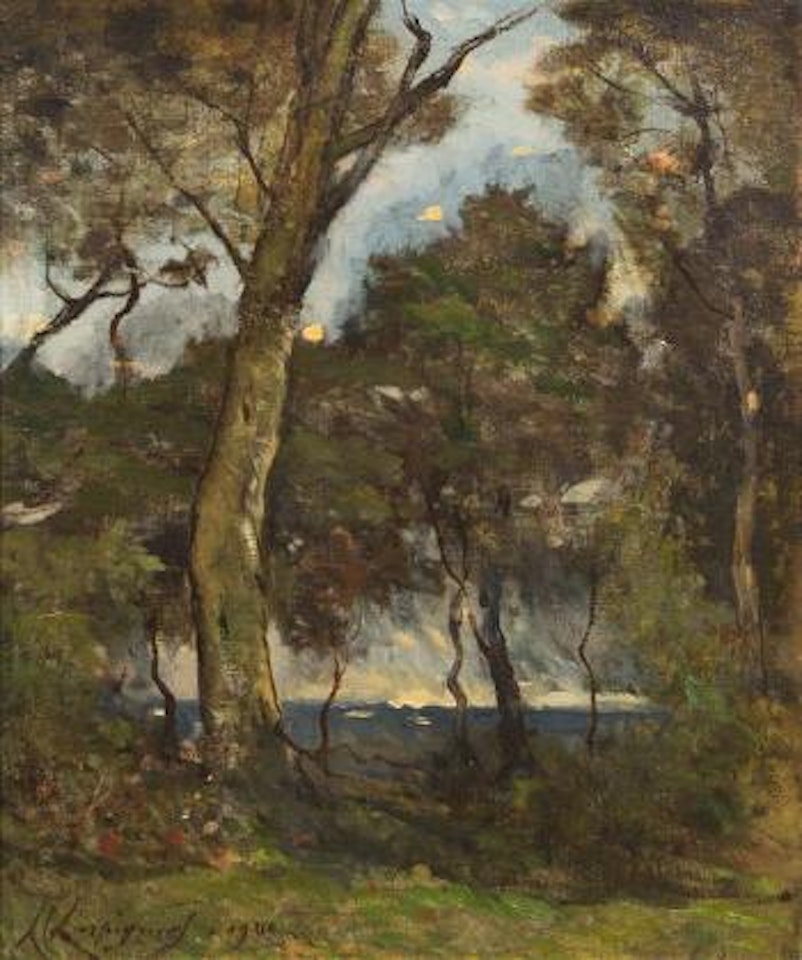 Landscape by Henri Harpignies