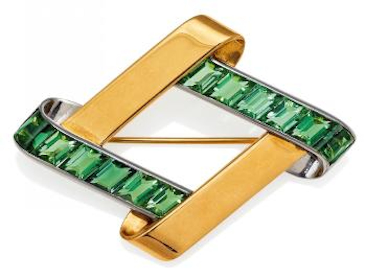 Tourmaline-Brooch by Unknown Jewelry Maker