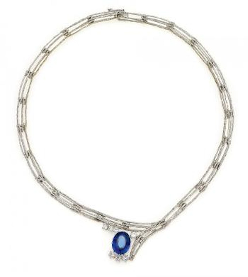 Tanzanite-Diamond-Collier by Unknown Jewelry Maker
