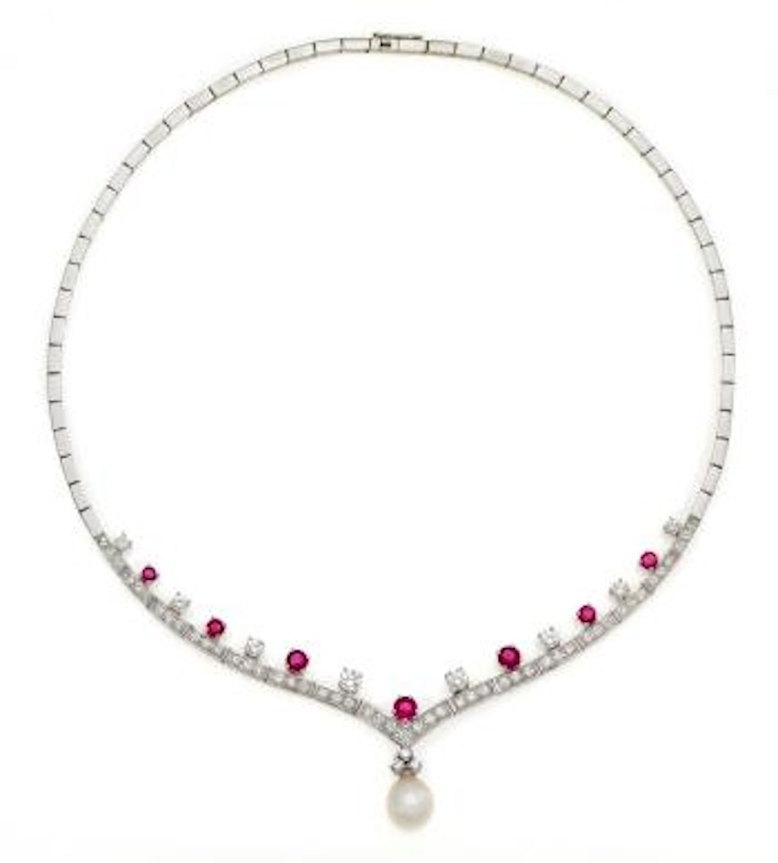 Ruby-Diamond-Collier by Unknown Jewelry Maker