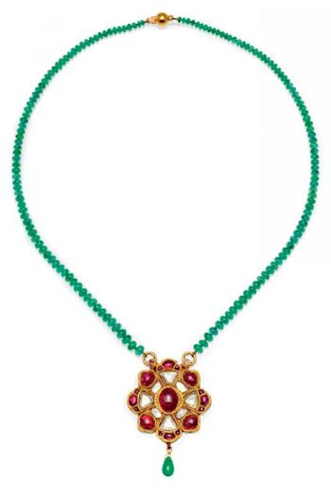 Emerald-Ruby-Collier by Unknown Jewelry Maker