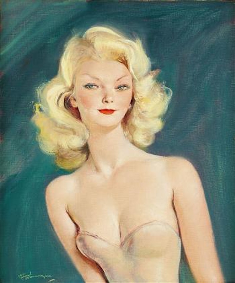 Porträtt föreställande Molly Ström, kallad Stor-Molly by Jean Gabriel Domergue