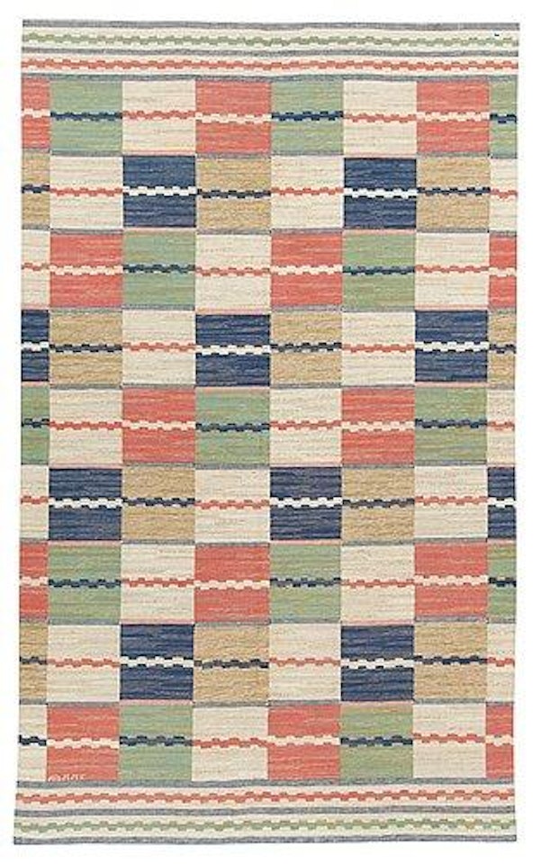 A Carpet, 'Vita Rutmattan' by Märta Maas-Fjetterström