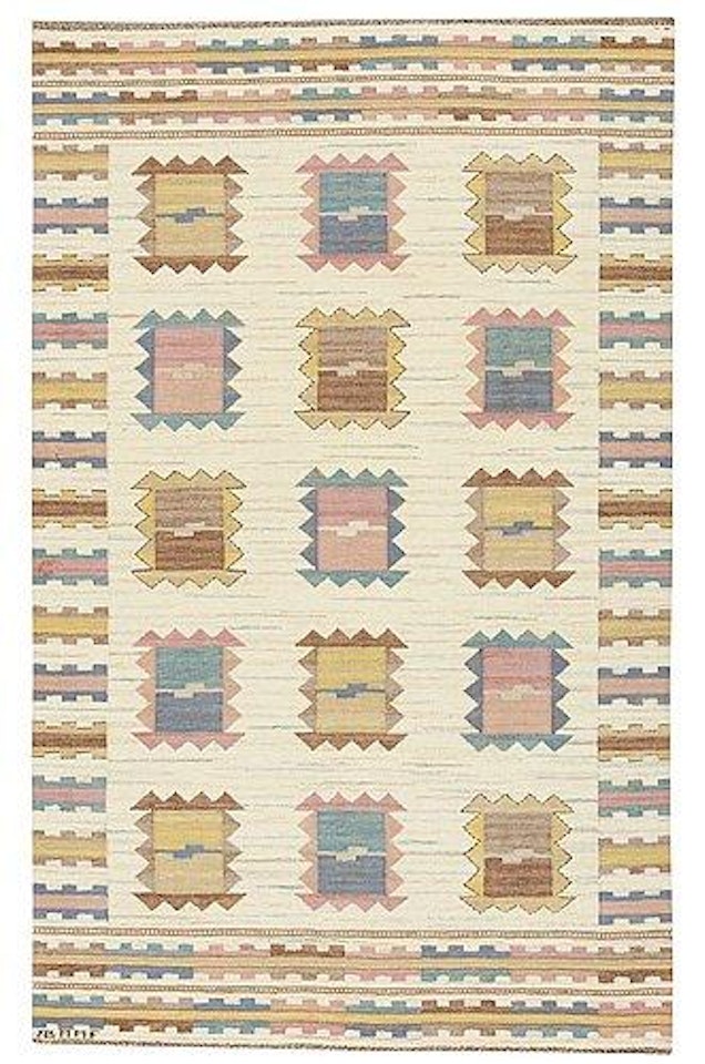 A Carpet, 'Ljusa Plador' by Märta Maas-Fjetterström