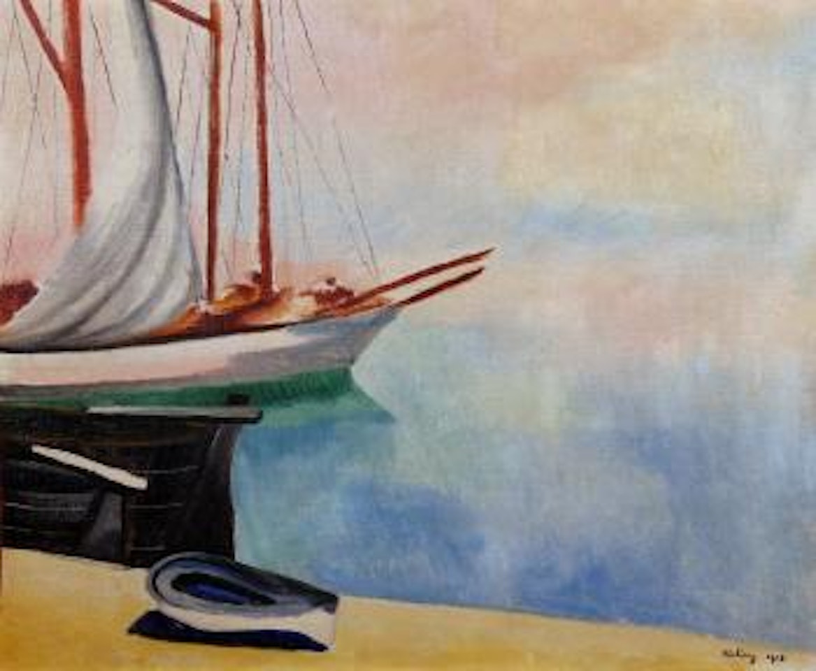 Port de Marseille, 1918, un quai du vieux port by Moïse Kisling