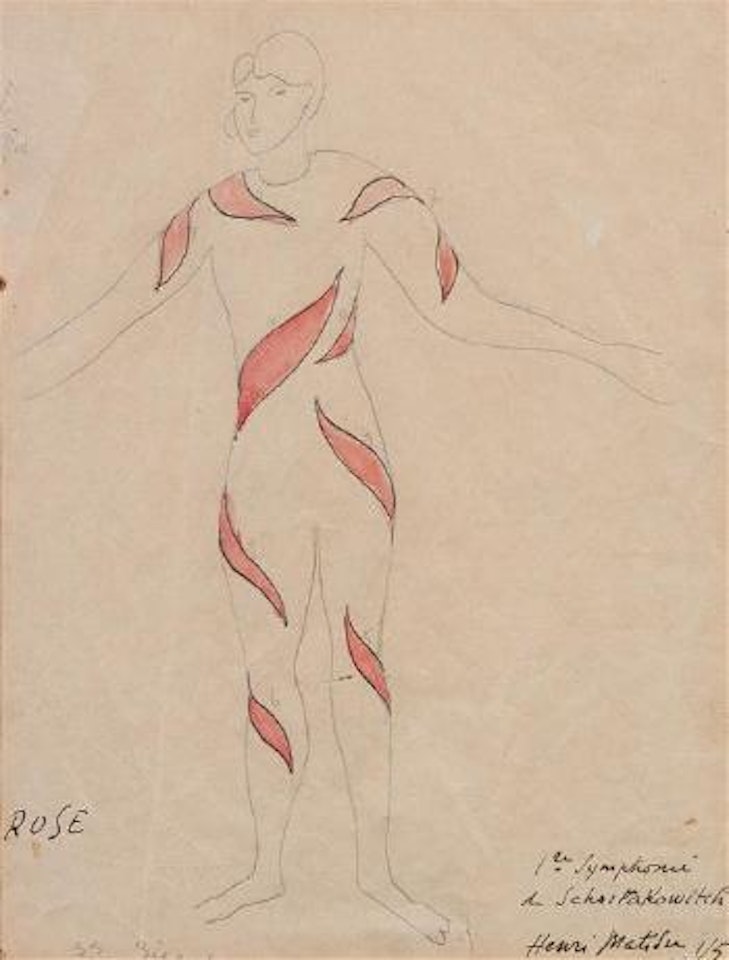 Costume Design for the Ballet Russe de Monte Carlo production of Rouge et Noir by Henri Matisse