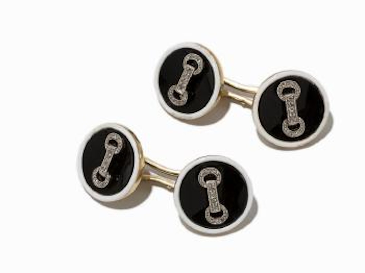 A Pair of Cufflinks with Rose Cut Diamonds by Unknown Jewelry Maker