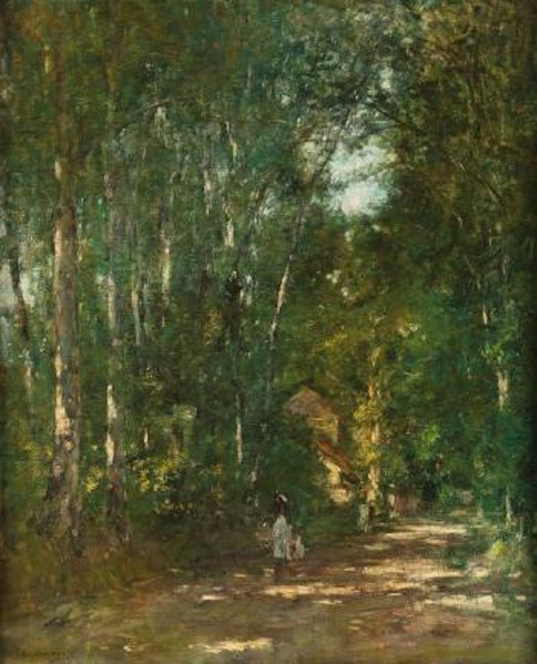 Environs de Trouville, allée sous bois by Eugène Boudin
