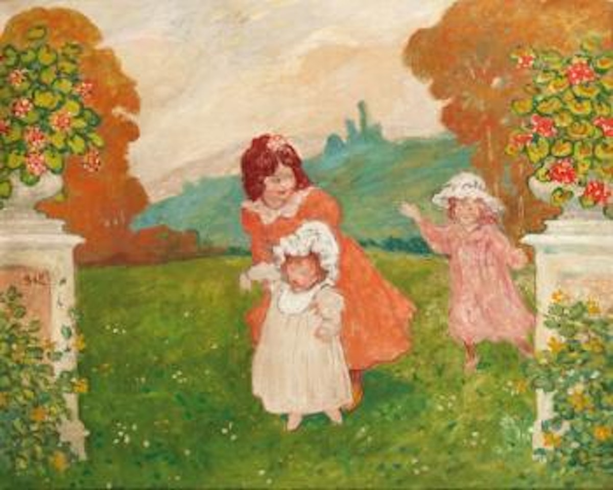 Les enfants jouant au jardin by Georges d’Espagnat