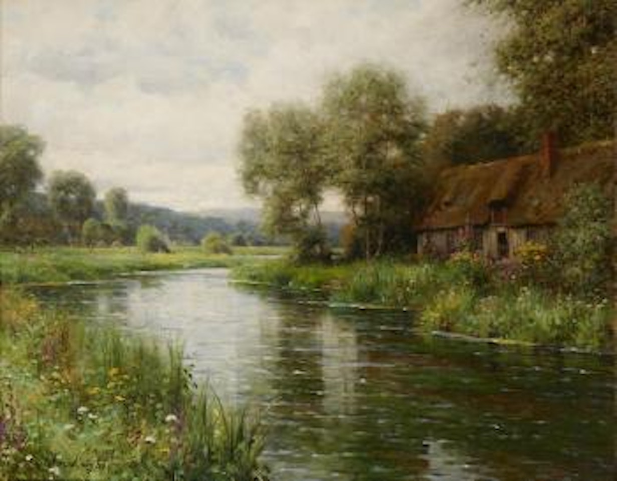 A view of Risle Valley, Normandy by Louis Aston Knight