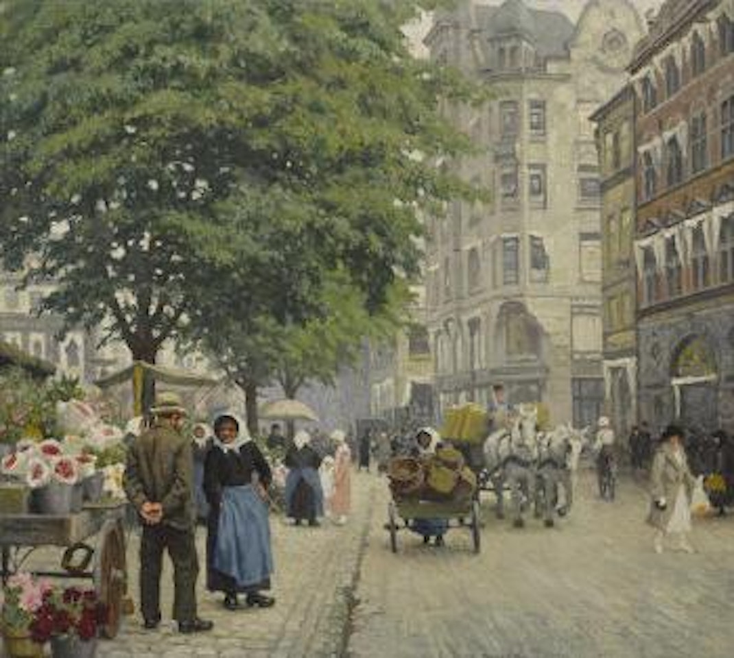 The flower seller by Paul Fischer