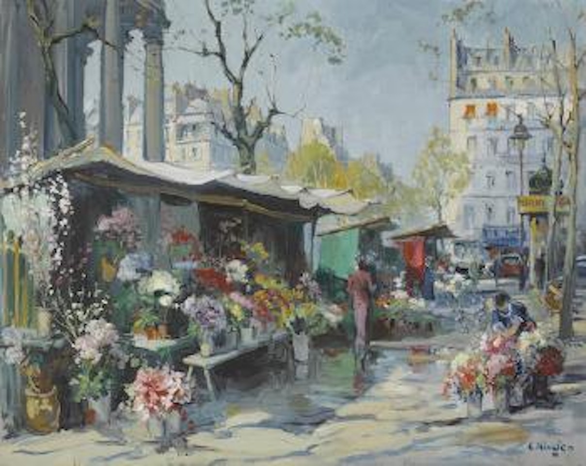 Marché aux fleurs à la Madeleine by Constantin Kluge
