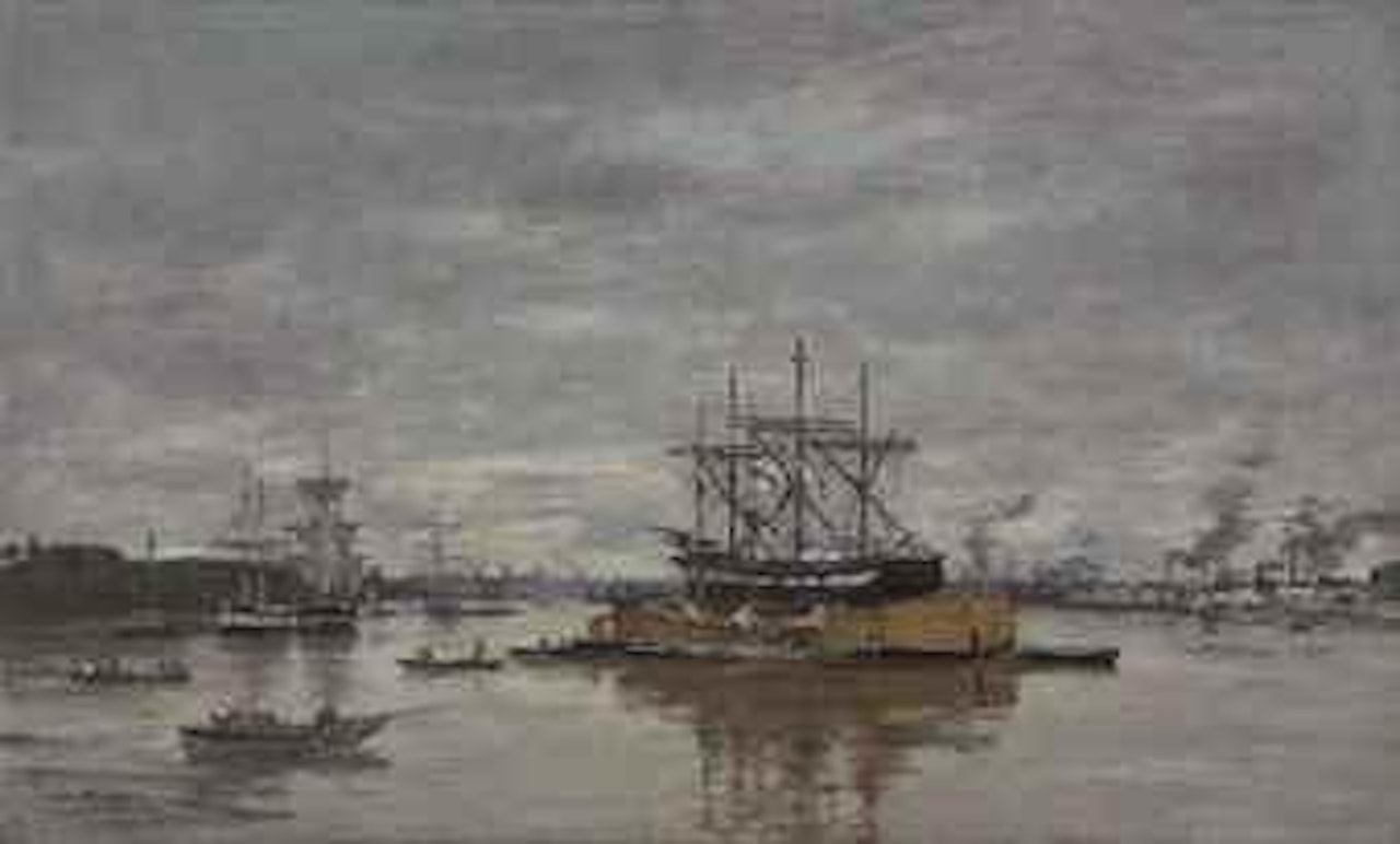 Bordeaux, Le Port by Eugène Boudin