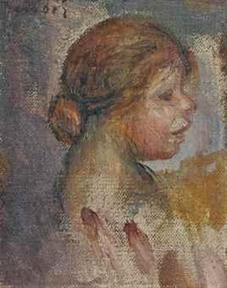 Tête de jeune fille de profil by Pierre-Auguste Renoir