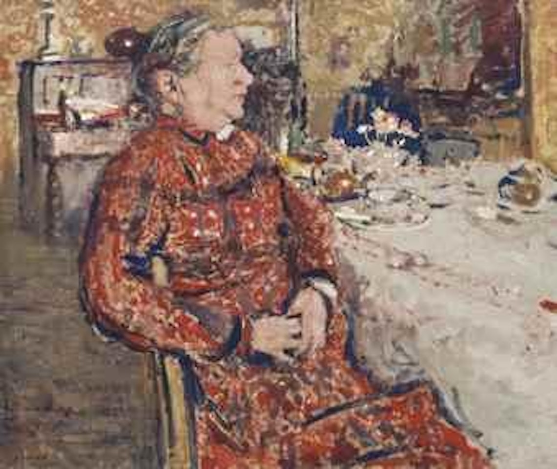 Madame Vuillard en peignoir rouge by Édouard Vuillard