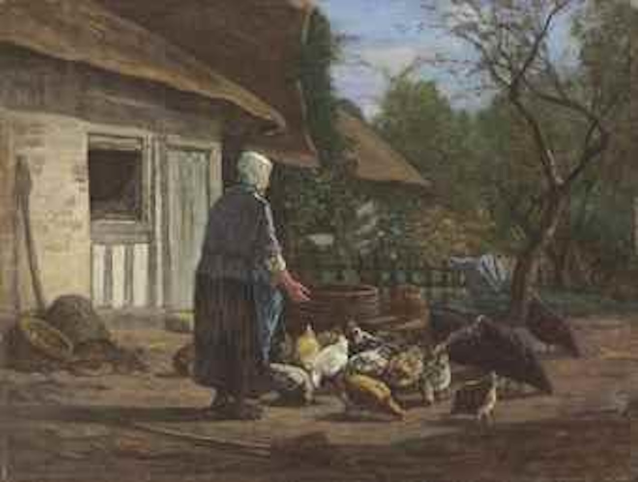 Cour de ferme en Normandie by Eugène Boudin